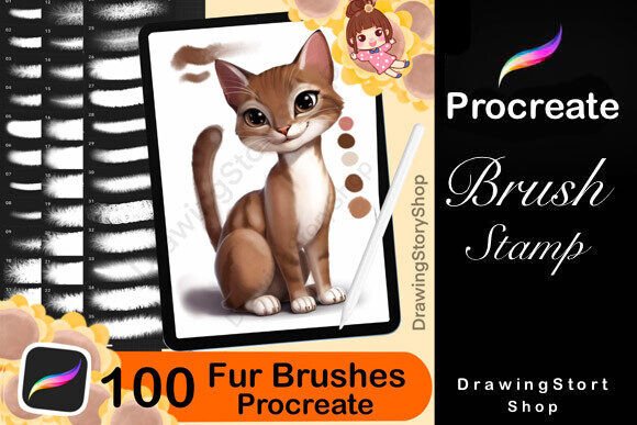 100 Fur Brushes Set for Procreate: A Practical Tool for Digital Artists