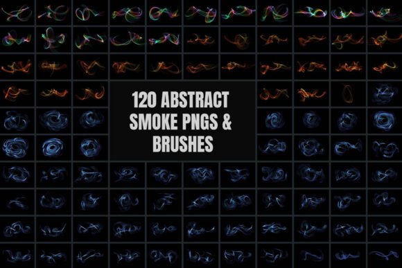 120 Abstract Smoke PNGs Brushes