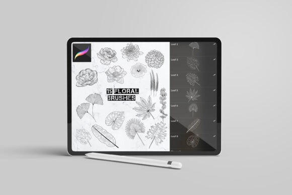 15 Floral Stamp Brushes for Procreate