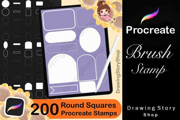 200 Procreate Round Shape Stamps: A Versatile Toolkit for Digital Artists