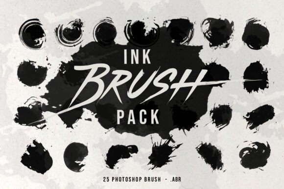 25 Splatter Ink Brushes Pack: Elevating Digital Creativity with Versatile Tools