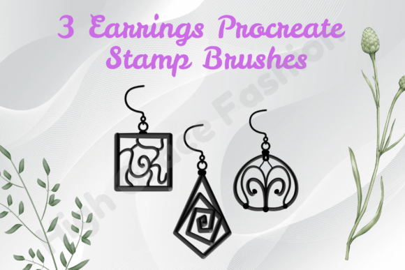 3 Earrings Stamp Procreate Brushes for Creative Jewelry Design