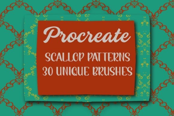 30 Scallop Pattern Procreate Brushes for Creative Design Projects