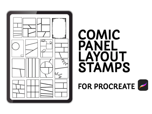 Comic Panel Layout Stamps for Procreate: A Practical Tool for Streamlining Comic Creation