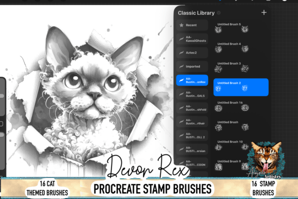 Devon Rex Cat Procreate Stamp Brushes: A Strategic Tool for Digital Artists and Creative Entrepreneurs