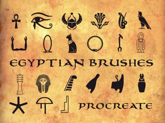 Elevating Digital Art with Egyptian Symbols Brushes for Procreate