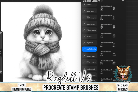 Ragdoll Cat Procreate Stamp Brushes: Creative Inspiration for Cat Lovers and Digital Artists