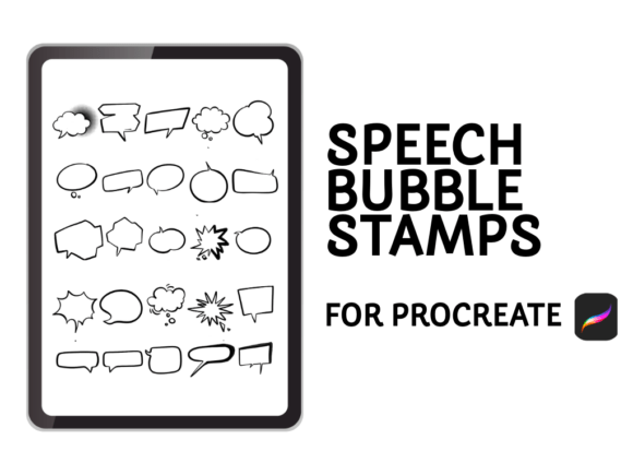 Speech Bubble Stamp Brushes for Procreate: A Must-Have Tool for Digital Artists