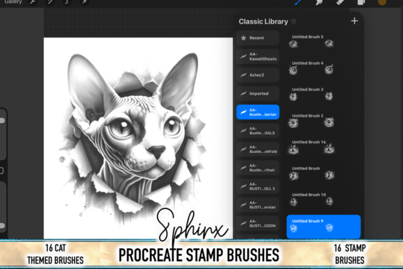 Sphynx Cat Procreate Stamp Brushes: A Must-Have Toolkit for Feline-Inspired Digital Art