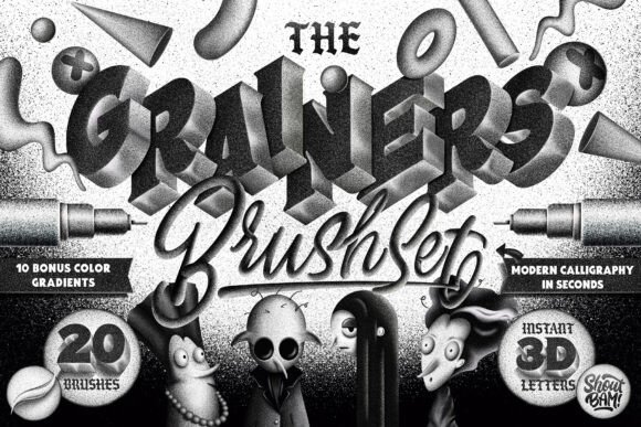 The Grainers Brush Set: Elevate Your Grainy Illustrations and Lettering with Precision