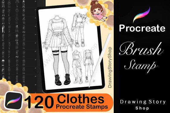 Unlock Creative Possibilities with 120 Procreate Anime Clothes Stamps