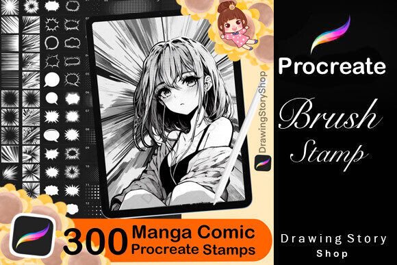 Unlock Your Creative Potential with the 300 Procreate Manga Comic Brush Set