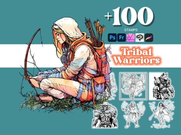 Unlock Your Creative Potential with the Tribal Warriors Photoshop & Procreate Brush Collection