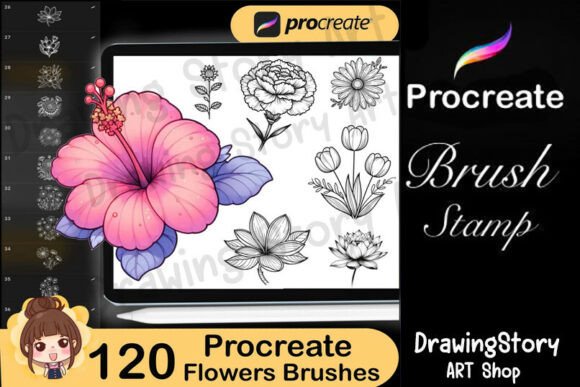 Unlock Your Creativity with 120 Floral Procreate Stamps: A Comprehensive Guide